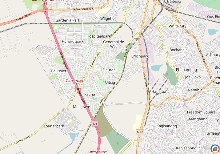 Map location of Uitsig